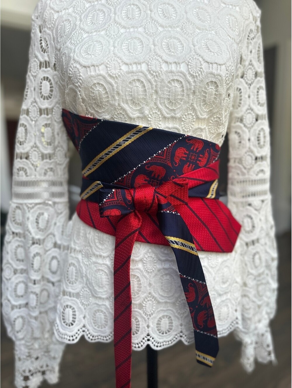 Upcycled Obi Wrap Belt | Corset Waist Belt | OOAK | OS |